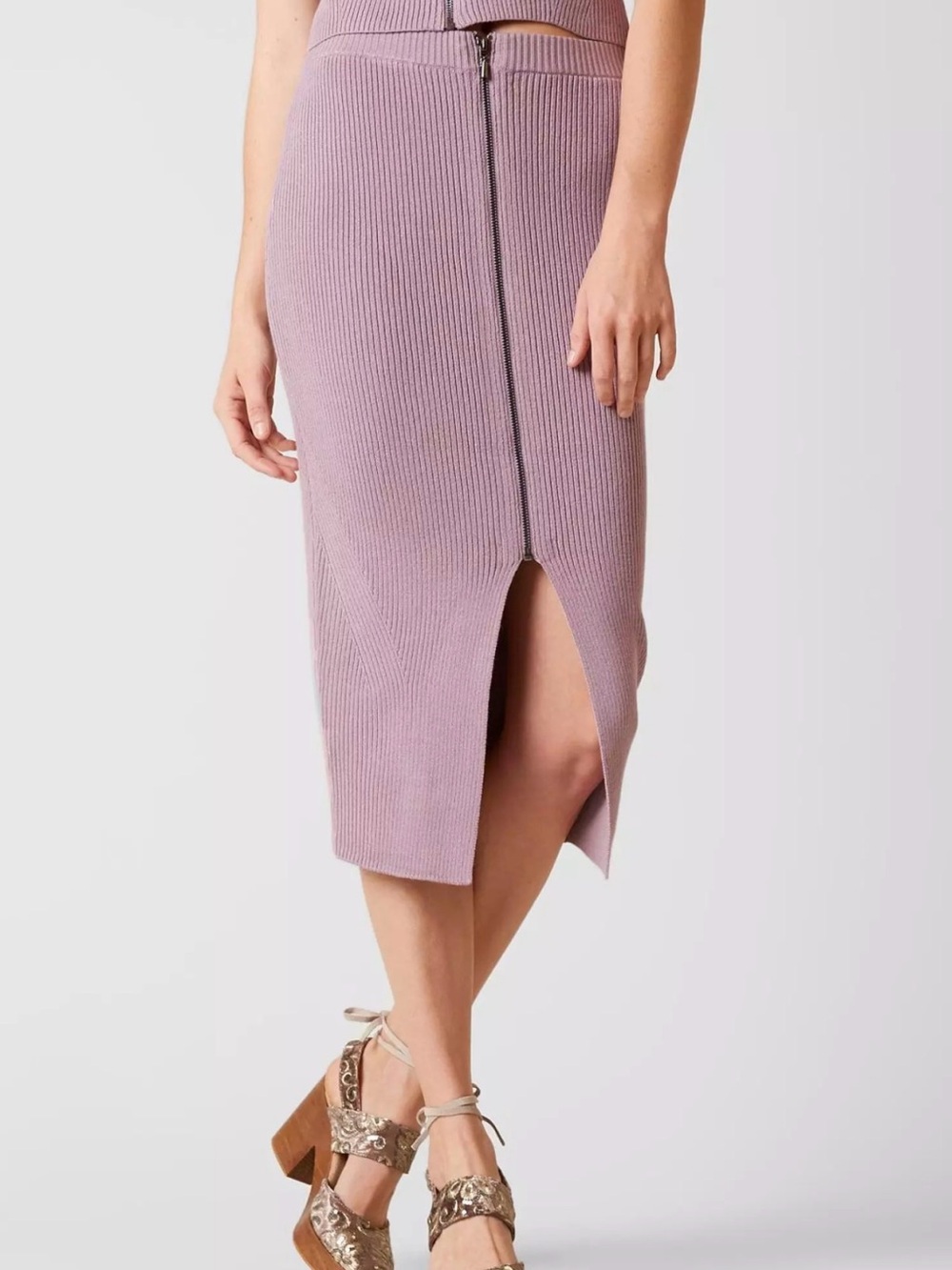 NWT GUESS Los Angeles Convertible Ribbed Midi Knit Skirt